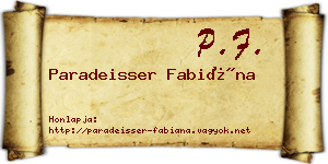 Paradeisser Fabiána névjegykártya